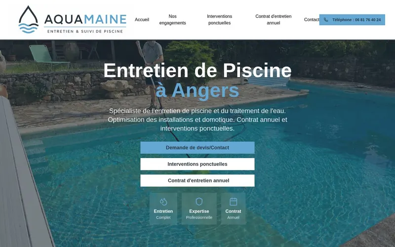 Aperçu du site Aquamaine