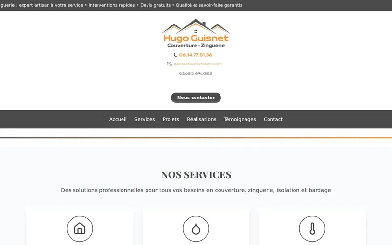 Aperçu du site Guisnet Couverture