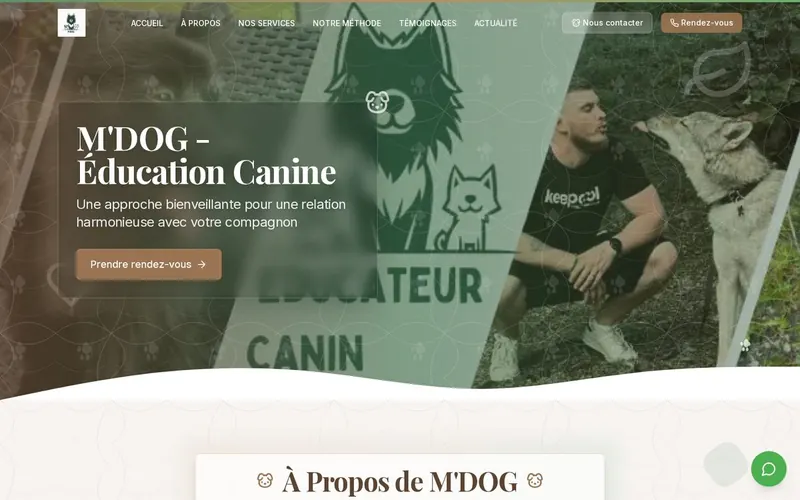 Aperçu du site M'DOG