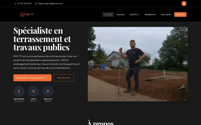 Aperçu du site MIG TP